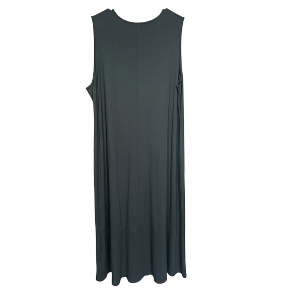 J Jill Wearever Black Sleeveless Maxi Dress XL Petite Minimalist Travel‎ - Picture 6 of 10